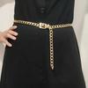 Fashionable Full Metal Belts for Woman Gold/Silver Color Zinc Alloy Chain Beautiful Belts Woman Skirt Accessories