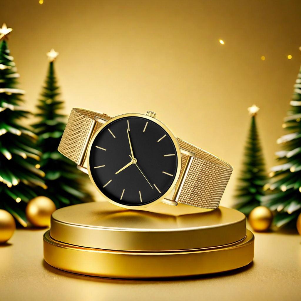 Стильные ультратонкие часы, простые кварцевые наручные часы, женские, черные, сетчатые, из нержавеющей стали, для бизнеса, спорта, бега