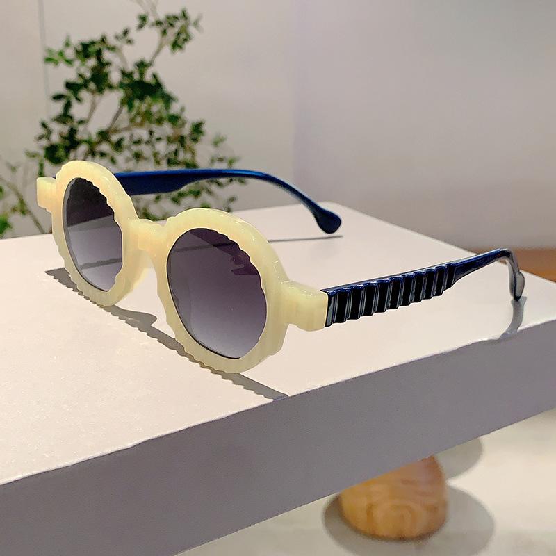 New Unique Round Sunglasses Women Fashion Double Color Shades UV400 Men Punk Trending Y2K Gradient Outdoor Cycling Sun Glasses