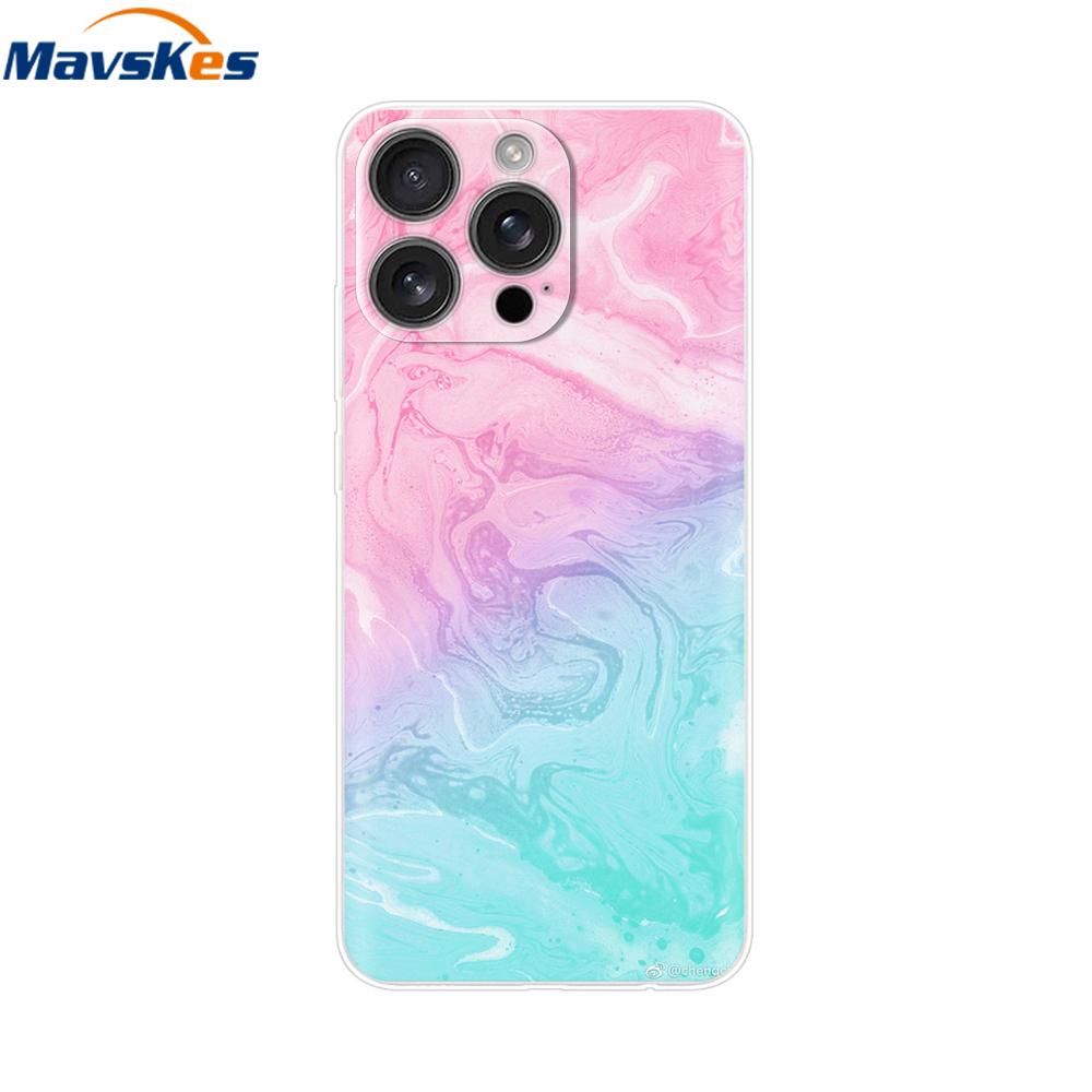 For iPhone 16 Pro Max Case Shockproof Silicone Bumper For Apple iPhone 16 Pro Max Plus Cover Soft TPU Phone Protector Shell Para