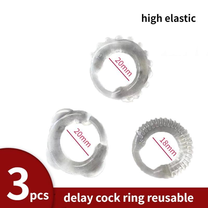 Силиконовые кольца для пениса для мужчин, многоразовые, с длительным рукавом для задержки эякуляции