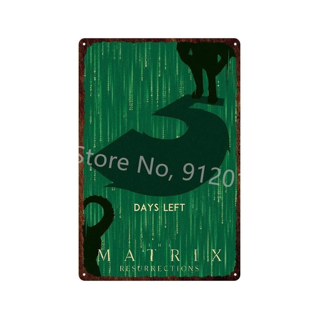 Винтажный металлический постер-вывеска «Матрица» Классический фильм Настенная табличка для бара, паба, клуба, мужской пещеры, домашнего декора Ретро железная картина