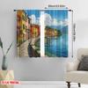 2pcs,2D Plane Printing Pattern Curtains Beautiful Riva Del Garda Italy Versatile Durable Polyester (without Rod) Gifts Ldeal for