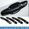 Auto Exterior Door Handle Cover Trim Sticker Protection W/ Smart Keyhole For Honda Accord 10th Gen 2018- Car