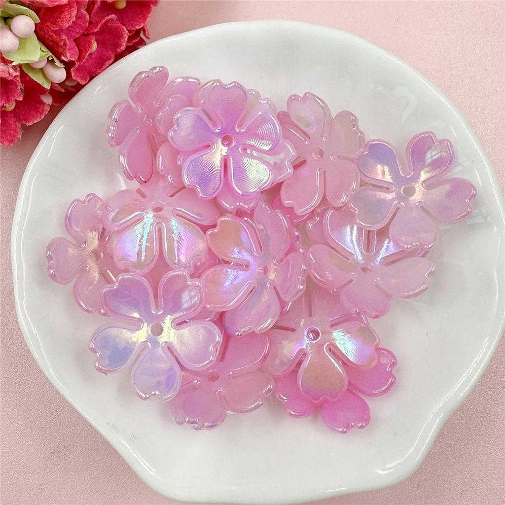 20 шт. DIY Фурнитура Акриловые Свободные Бусины Ручной Работы Разноцветные Цветы для Изготовления Ювелирных Изделий Бисероплетения Ожерелье Браслет Аксессуары