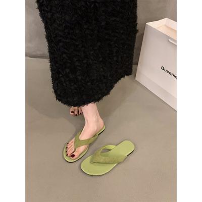 Леопардовый принт на плоской подошве, шлепанцы, женская обувь 2024 года, летняя верхняя одежда, пляжные французские сандалии, красные сандалии