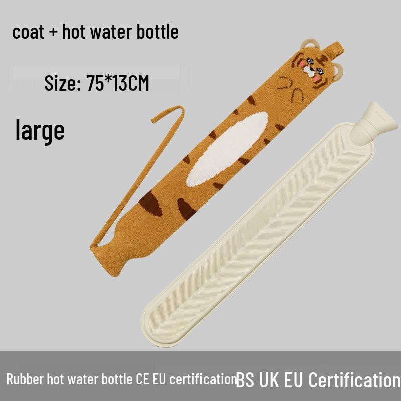 Old-Fashioned Rubber Hot Water Bottle for Stomach Warming