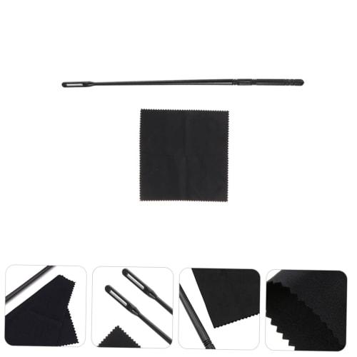 Yardwe 1 Set Long Whistle Cleaning Rod Piccolo Cleaning Rod and Cloth Kit