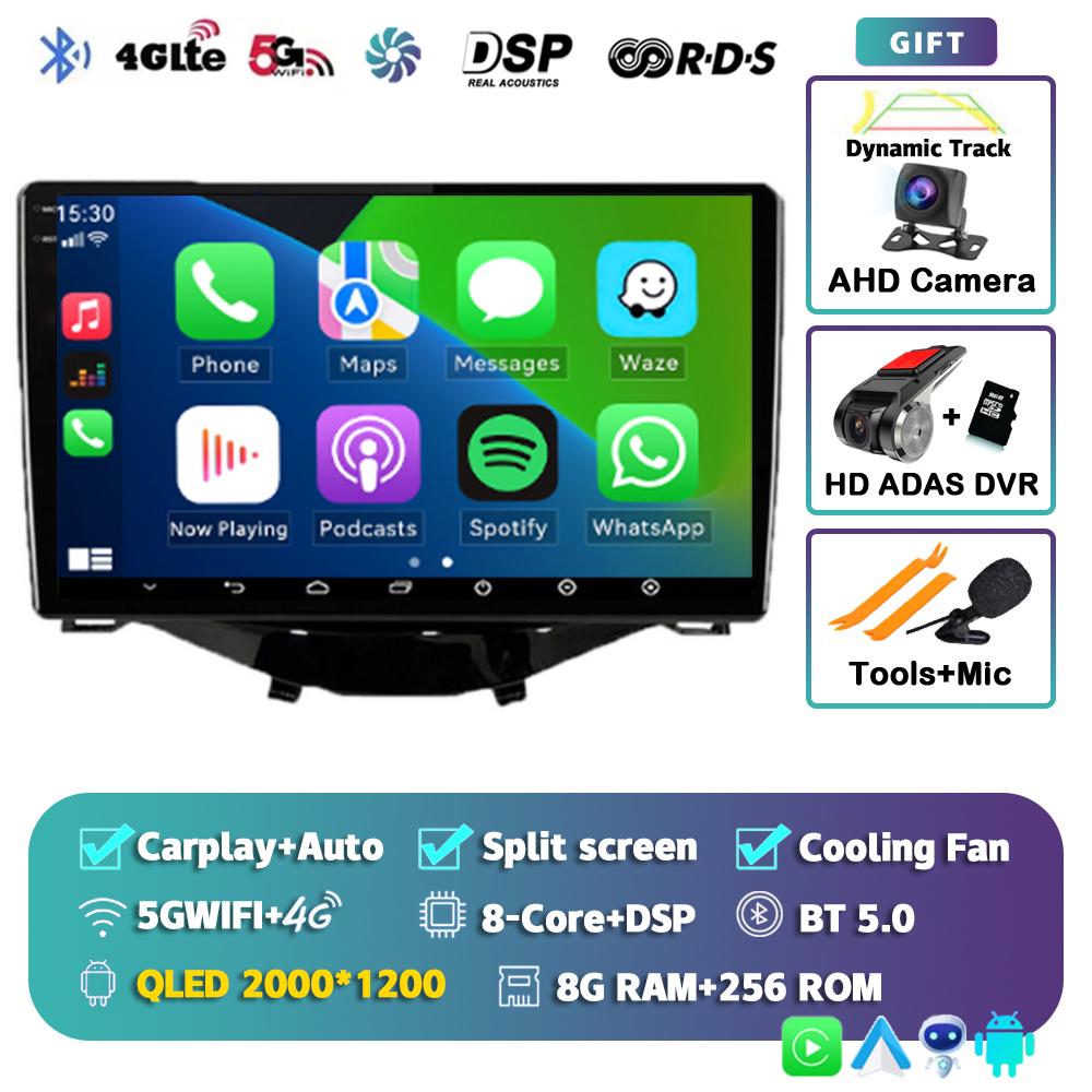 Android 14 Carplay Auto Car Radio For Toyota Aygo Peugeot 108 Citroen C1 2016-2020 Multimedia Video Player GPS Autoradio Stereo