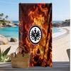 Пляжное полотенце Eintracht Frankfurt Football Print, Большое Мягкое Быстросохнущее Полотенце для Пляжа Кемпинга Плавания