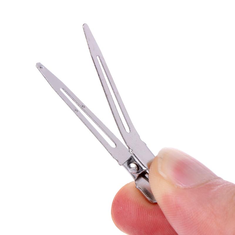 10pcs Modish Flat Metal Single Prong Alligator Hair Clips Barrette For Bows DIY