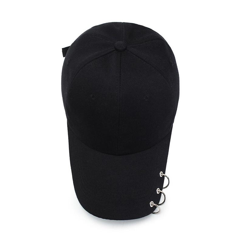 Бейсболка женская в стиле хип-хоп с кольцом, круглая кепка Snapback для мужчин и женщин, унисекс, регулируемая кепка для папы в стиле Kpop