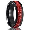 Черно-красное кристаллическое вольфрамовое кольцо 8 мм, обручальное кольцо для пары, изысканный подарок для него, удобное и подходящее