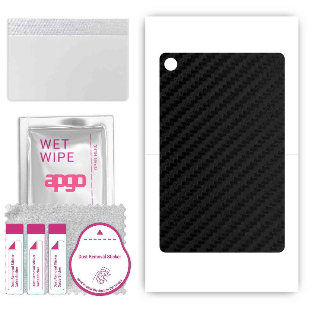 apgo Protective Skin Sticker for the back compatible with Oppo Pad Air, Wrap Film, Foil, Vinyl - Pattern Carbon Black