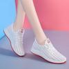 Summer Korean Mesh Comfortable Women Shoes Breathable Hollow Sports Walking Sneakers Casual Flat Ladies Solid Sport Mesh Shoes Sports Shoes