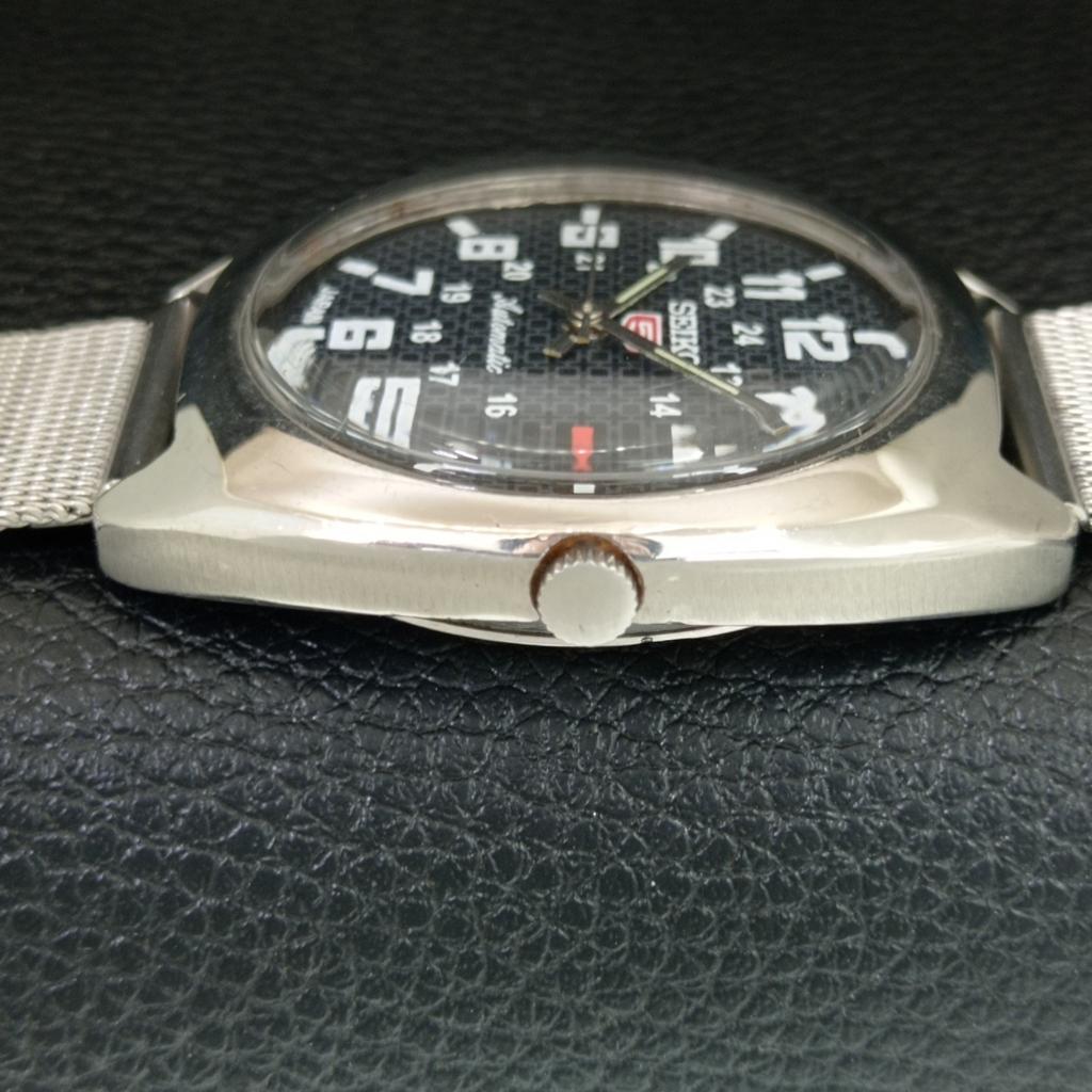 ВИНТАЖНЫЕ АВТОМАТИЧЕСКИЕ ЧАСЫ SEIKO 5 7005A ЯПОНИЯ МУЖСКИЕ ЧЕРНЫЙ ЦВЕТ ЦИФЕРБЛАТ a709364-1