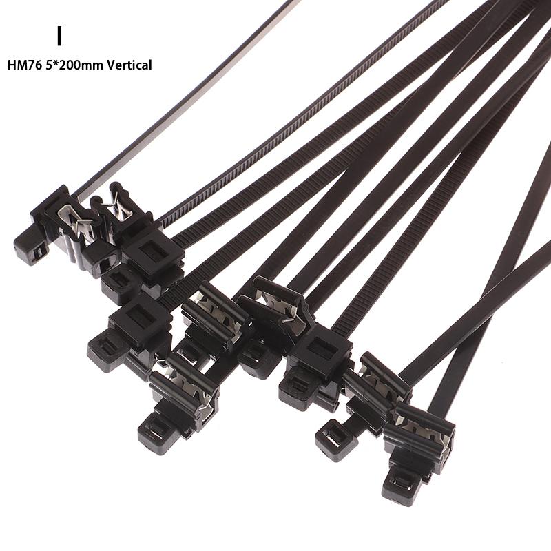 10 шт. 5X200 мм Автомобильный листовой металл Кабельная стяжка Крепление трубопровода Кромка Автомобильный люк Автомобильное окно Пластиковая стяжка-молния Жгут проводов Стальной зажим