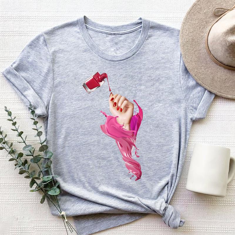 Акварельная футболка, модная милая милая футболка в стиле 90-х годов, одежда, повседневная женская футболка с коротким рукавом и принтом, женская футболка с рисунком
