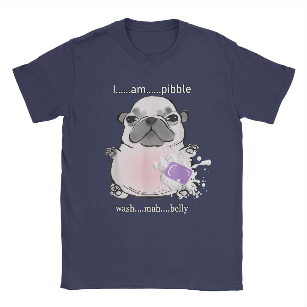 Мужские футболки I Am Pibble Wash My Belly Pibble Meme Смешные собаки Мозговая гниль Хлопковая одежда Смешная футболка с круглым вырезом Футболки большого размера