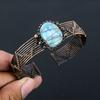 Larimar Handmade Copper Wire Wrap Bangle Adjustable N1i94