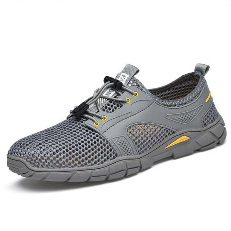Модные новые летние сетчатые туфли мужские дышащие спортивные трендовые повседневные полые уличные легкие повседневные пляжные сетчатые туфли прилив sandalia marca H928