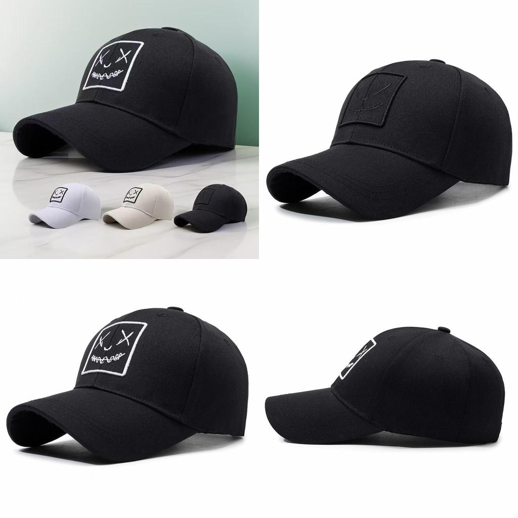 Вышитая бейсболка с выражением лица и солнцезащитным козырьком для всех сезонов и регулируемой посадкой