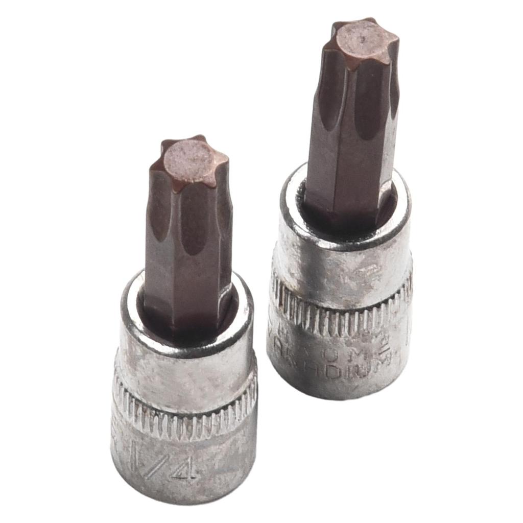 Головки Torx T10 T15 T20 T25 T27 1/4 \" Шестигранный хвостовик