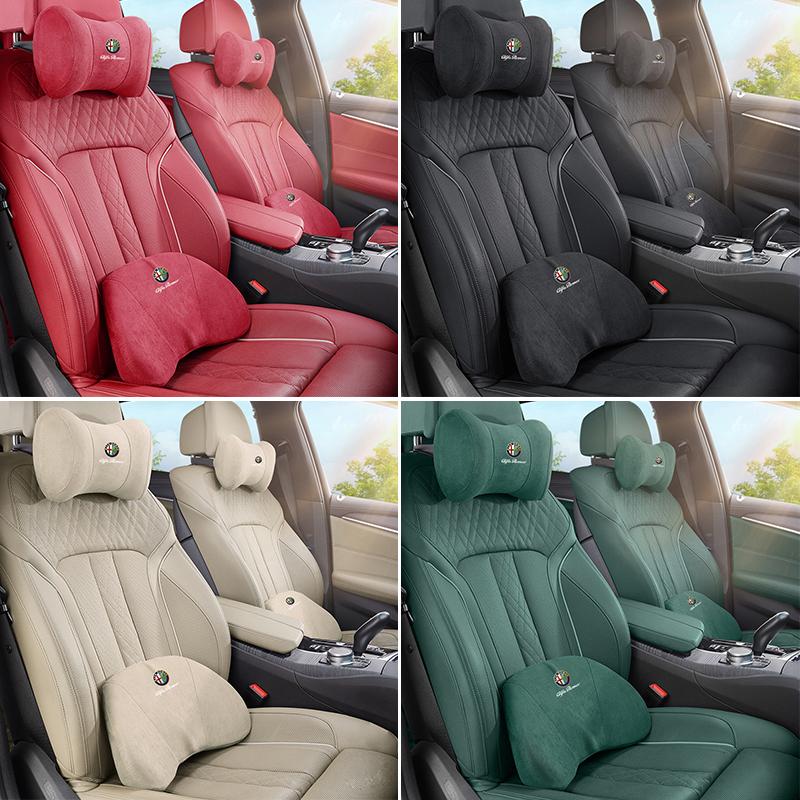 Car Neck Protection Pillow Headrest Memory Cotton Lumbar Support For Alfa Romeo Giulietta Mito 159 Giulia Stelvio 156 147 Tonale lhj566