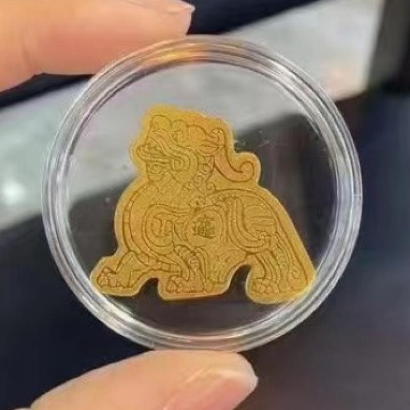 2mg Gold-Plated Wealth-Attracting Mobile Phone Sticker with Adhesive Backing