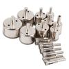 16pcs 6?50mm Diamond Hole Saw Tile Drill Bit Ceramic Glass Coated Marble Tool