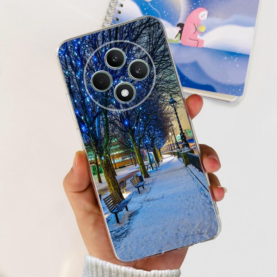 Чехол для Oppo Reno12 F CPH2637 Ударопрочный Чехол Милый Мультяшный Кот Мягкий Тонкий Прозрачный Чехлы для Телефона Для OPPO Reno 12F 4G CPH2687 Fundas