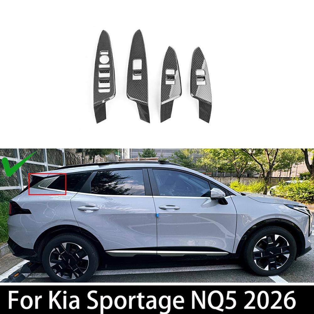 LHD/RHD For Kia Sportage NQ5 2026 Car Tuning 4PCS Window Door Lock Switch Button Covers Automotive Interior Accessories