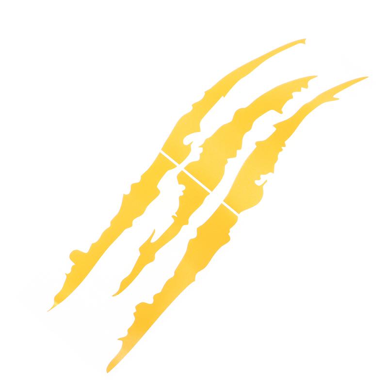 Автомобильные наклейки Светоотражающие следы когтей монстра Царапина в полоску Маркировка на фару