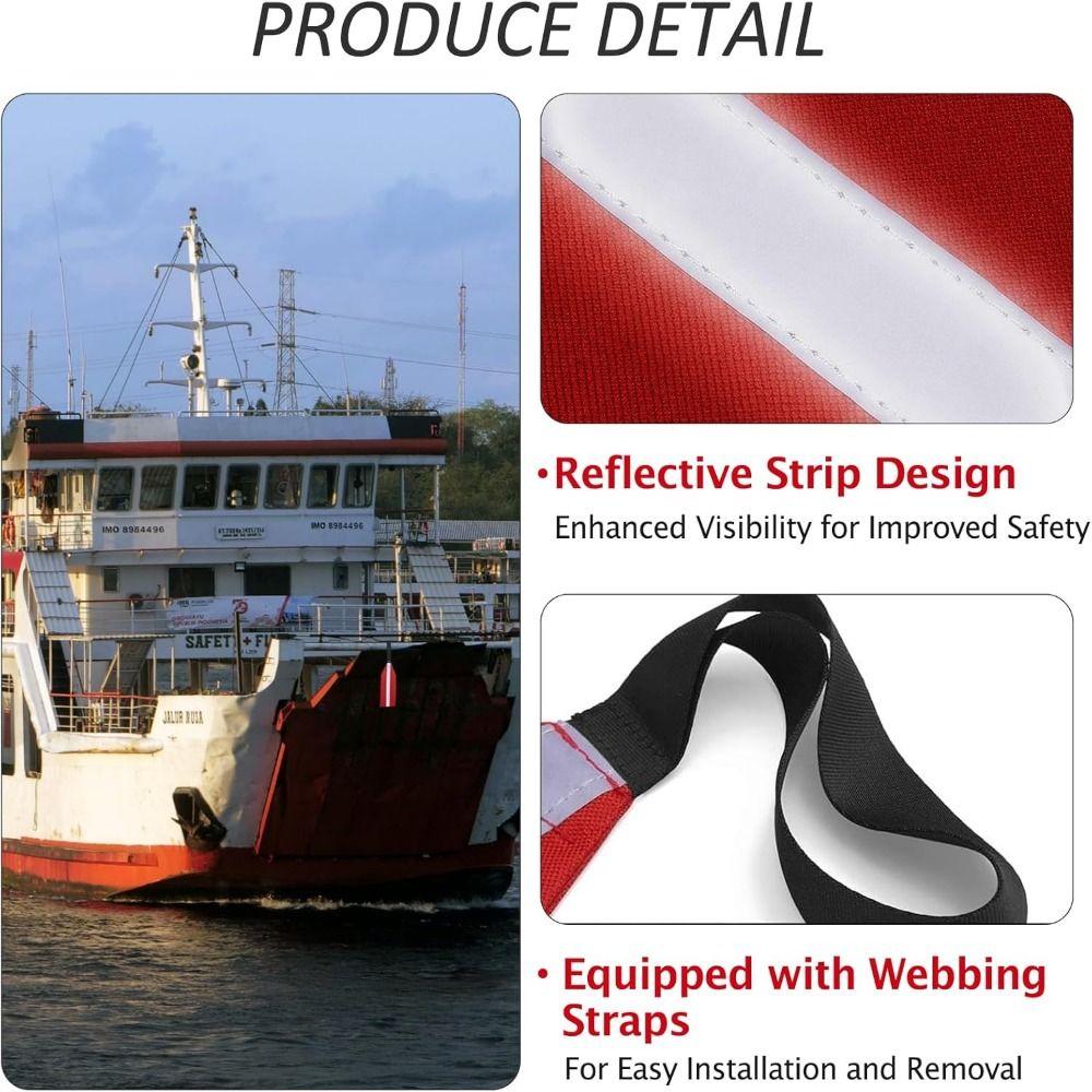 Reflective Strips Safety Travel Flag Red Reflective Safety Flag Kayak Safety Flag Boating Fishing