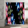 Красочная цветочная шторка для душа из печатной полиэстеровой ткани, декор для ванны, водонепроницаемые аксессуары для ванной комнаты, синий, розовый, красный, белый, желтый, гр