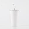 Double Stainless Steel Straw Cup Gift Cup Manufacturers Men's and Women's Vacuum Coffee Cups