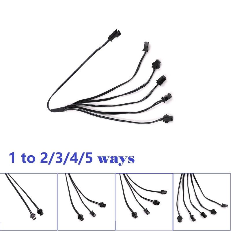 1 To 2/3/4/5/6/7 Splitter Connector For EL Wire Electroluminescent Light Conected With Inverter Cable LED Neon Light Wiring