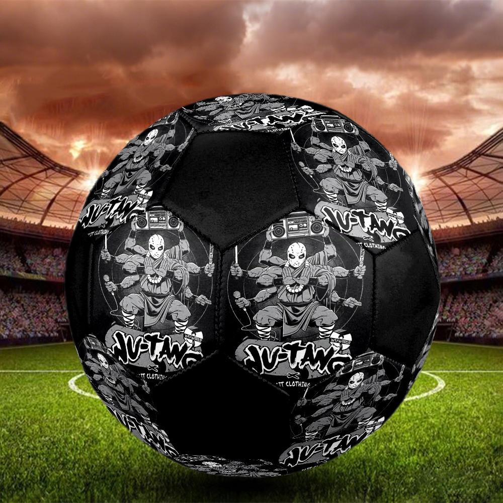 WU TANG Indoor Soccer Ball Colorful Machine Stitched PVC Size 5 Team Training Competition Ready Durable High-Bounce Cool Sports Gift