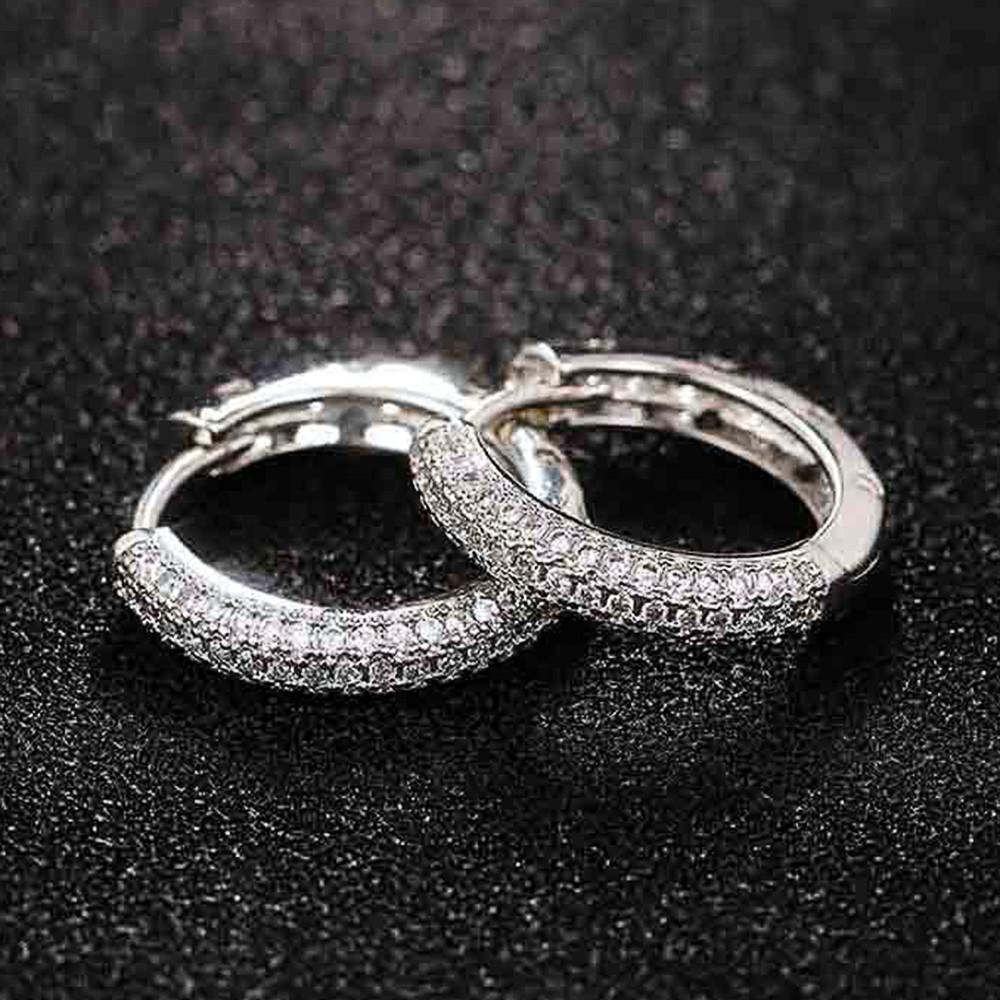 Серьги-кольца Huitan Color CZ для женщин, классический стиль, простые аксессуары для ушей для подростков, минималистичный подарок, классические ювелирные изделия