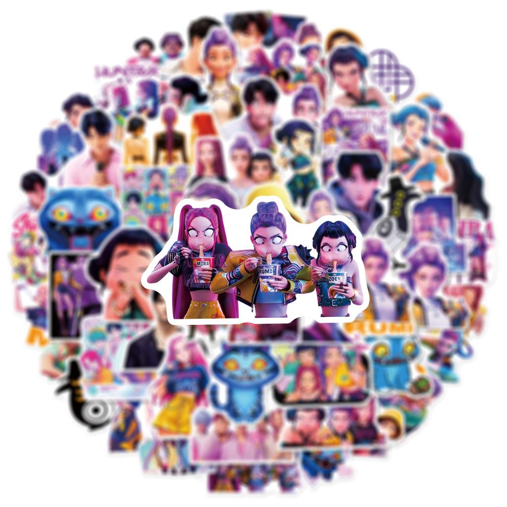 Мультфильмы K-pop Охотники на демонов Сделай сам Мультяшная наклейка Водонепроницаемое украшение Моно Скейт Блокнот Граффити Игрушка