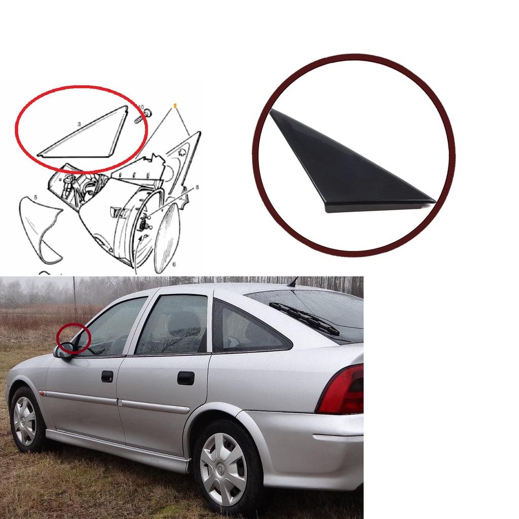 BSP1111-1 Front Left Door Outer Corner Triangle Molding Cover 90545855 for Vauxhall Opel Vectra B 1995-2002