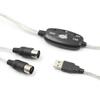 Audio Music Line for Keyboard PC MIDI Cable Drum Adapter MIDI to USB Cable USB IN-OUT Converter