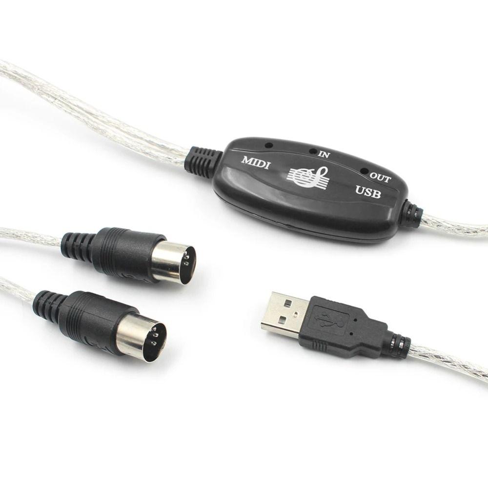 Piano USB In Out MIDI Interface USB IN-OUT Converter MIDI Cable MIDI to USB Cable Drum Adapter