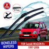 Для Suzuki WAGON R+ 1997-2006 автомобильный стеклоочиститель U-образный мягкий резиновый бескаркасный без кронштейна автомобильные дворники 20"+18"
