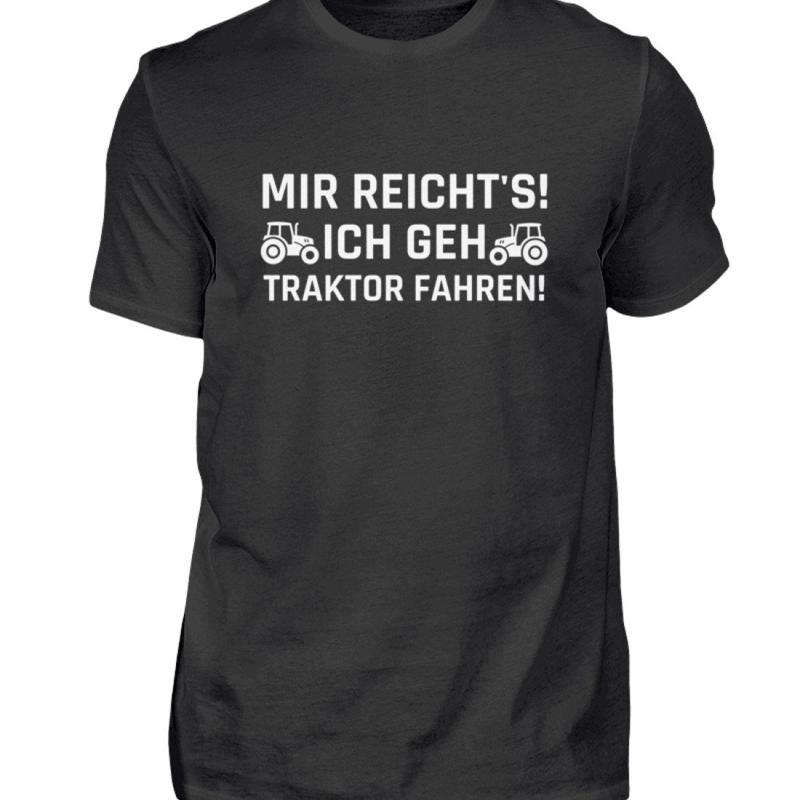 32 Farmer Its enough for me Ill drive a tractor T Shirt Black Shir