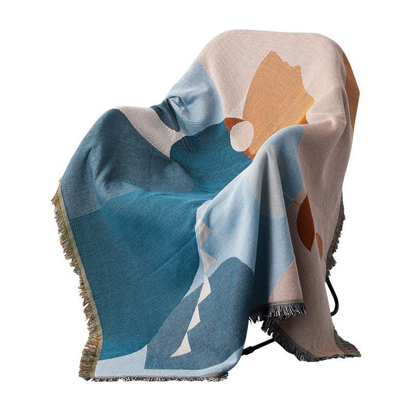 Маленький свежий чехол для дивана, тканевое вязаное одеяло, покрывало на кровать, одеяло, универсальный чехол для диванной подушки, ленивый пылезащитный чехол