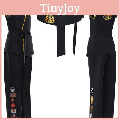 Костюм Кобра Кай Малыш-каратист Косплей Топ Брюки Наряды Хэллоуин Одежда Тхэквондо