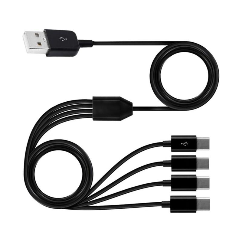 Разветвитель USB Type C для зарядки, многофункциональный кабель для зарядки 4 в 1, разветвитель USB на 4x Type C, кабель синхронизации данных, кабель USB C