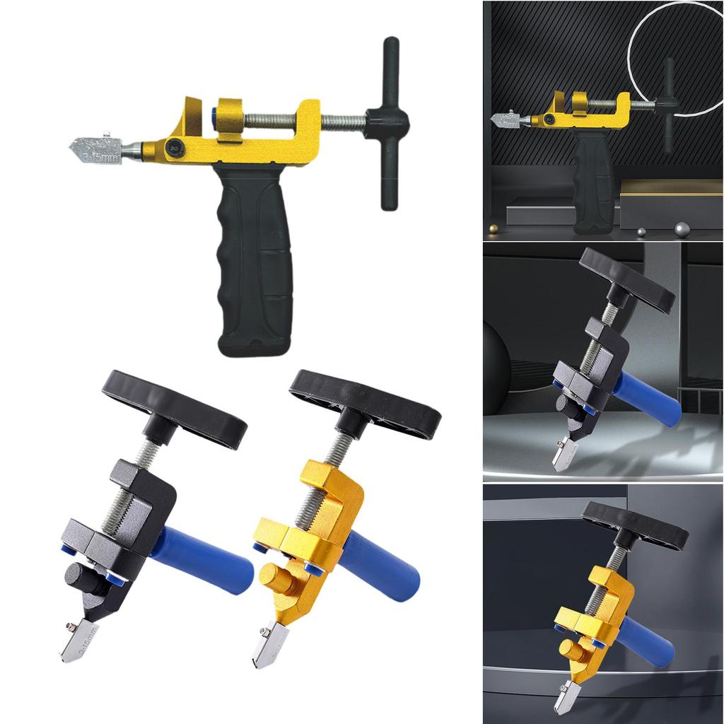 2 in1 Glass Tiles Cutter DIY Glass Mirror Cutting Breaking Practical Fits 3-15mm Thickness for Building Engineering Home DIY
