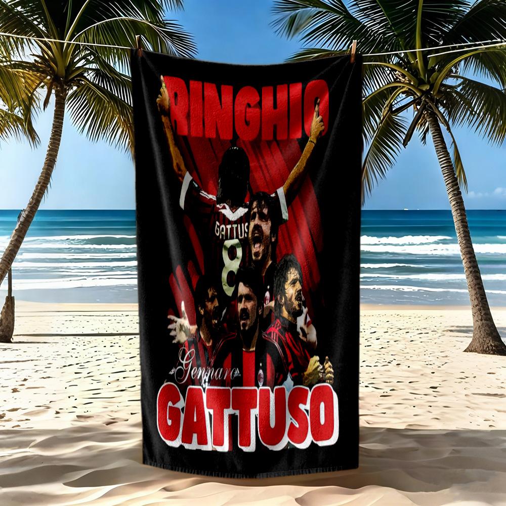 Ac Milan Beach Towel Super Soft Absorbent Comfortable Lightweight